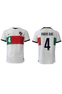 Portugal Ruben Dias #4 Fotballdrakt Borte Klær VM 2022 Korte ermer